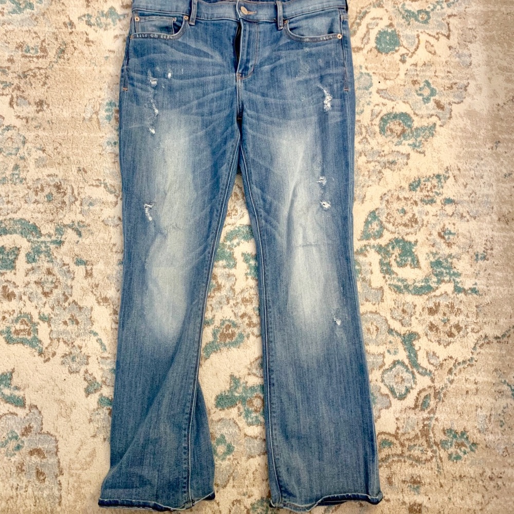 Express Distressed Barely Boot Jeans Size 12S